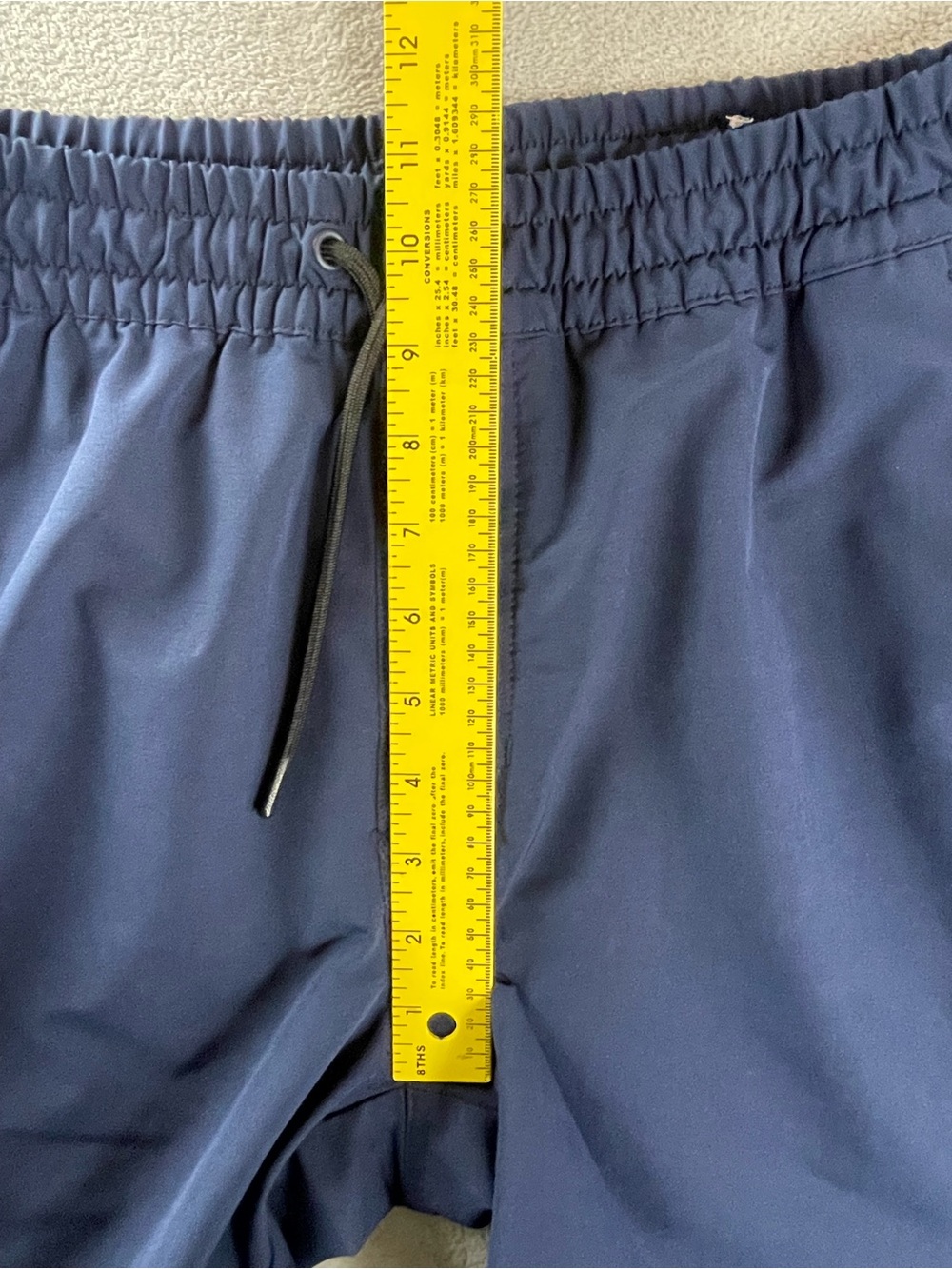 Stretch Tech Go H2O Navy Blue Size M Drawstring Shorts Pockets Elastic Waist - Picture 12 of 14